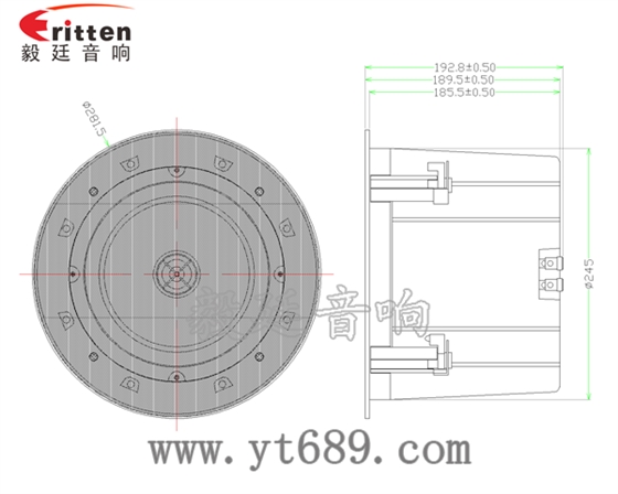 8寸圓筒天花吸頂式喇叭成品圖圓網罩