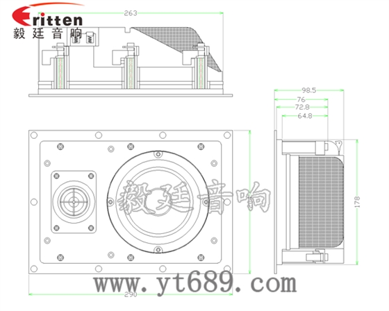 5.25寸25瓦墻壁喇叭成品圖