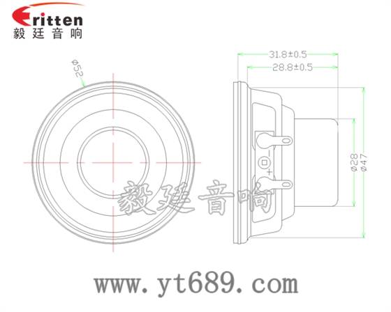 52mm8w故事機喇叭成品圖