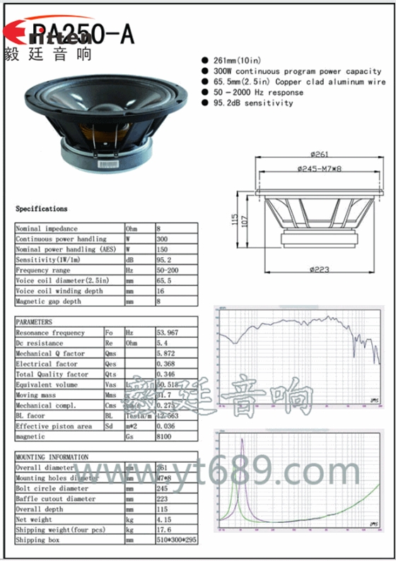 10寸舞臺重低音喇叭