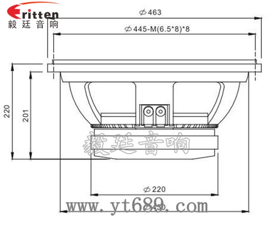 18寸500w重低音喇叭成品圖