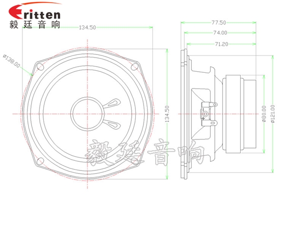 4歐30WHIFI音箱喇叭成品圖