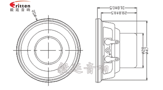52mm5w專業學習機小喇叭成品圖