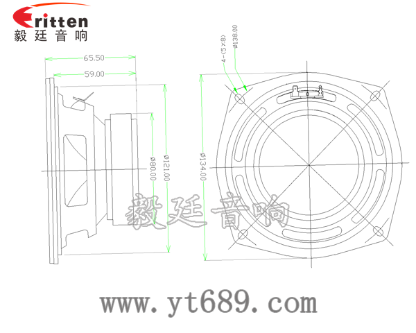 5.25寸多媒體音箱喇叭成品圖