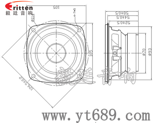 4寸多媒體重低音喇叭成品圖
