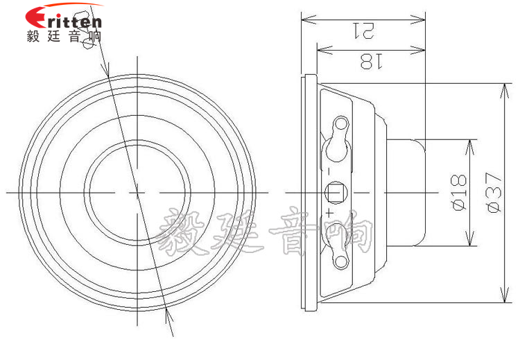 2W40mm藍(lán)牙音箱喇叭成品圖
