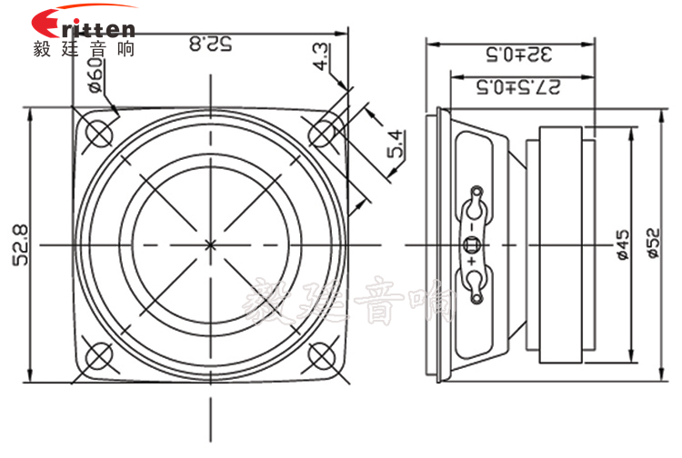 53mm13芯7W藍牙音箱喇叭成品圖