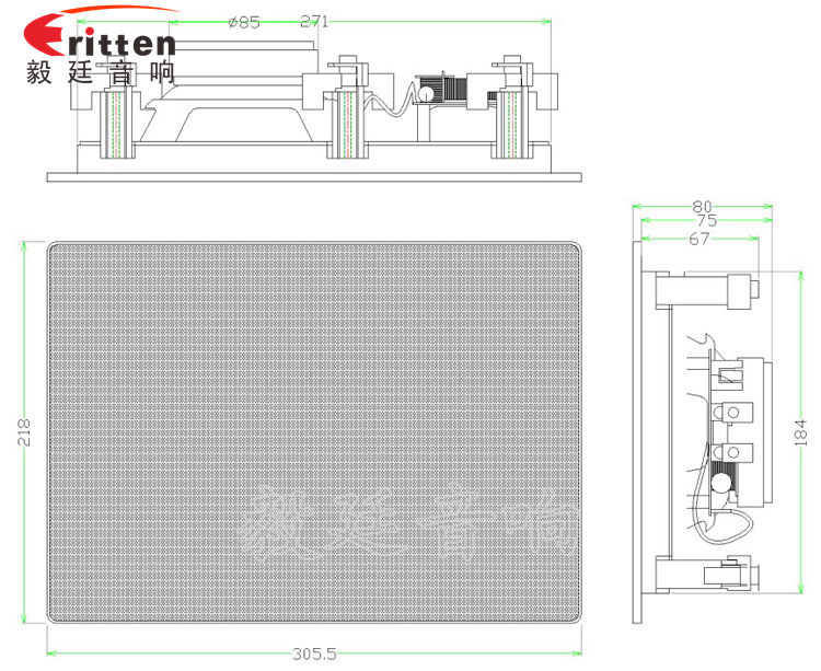 6.5寸兩路掛壁喇叭成品圖帶網(wǎng)罩 6.5寸兩路掛壁喇叭成品圖帶網(wǎng)罩