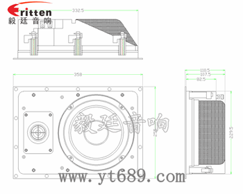 8寸(255*358mm)全頻60W墻壁喇叭 8寸(255*358mm)全頻60W墻壁喇叭